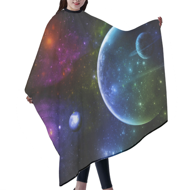 Personality  Planet Effect Hair Cutting Cape