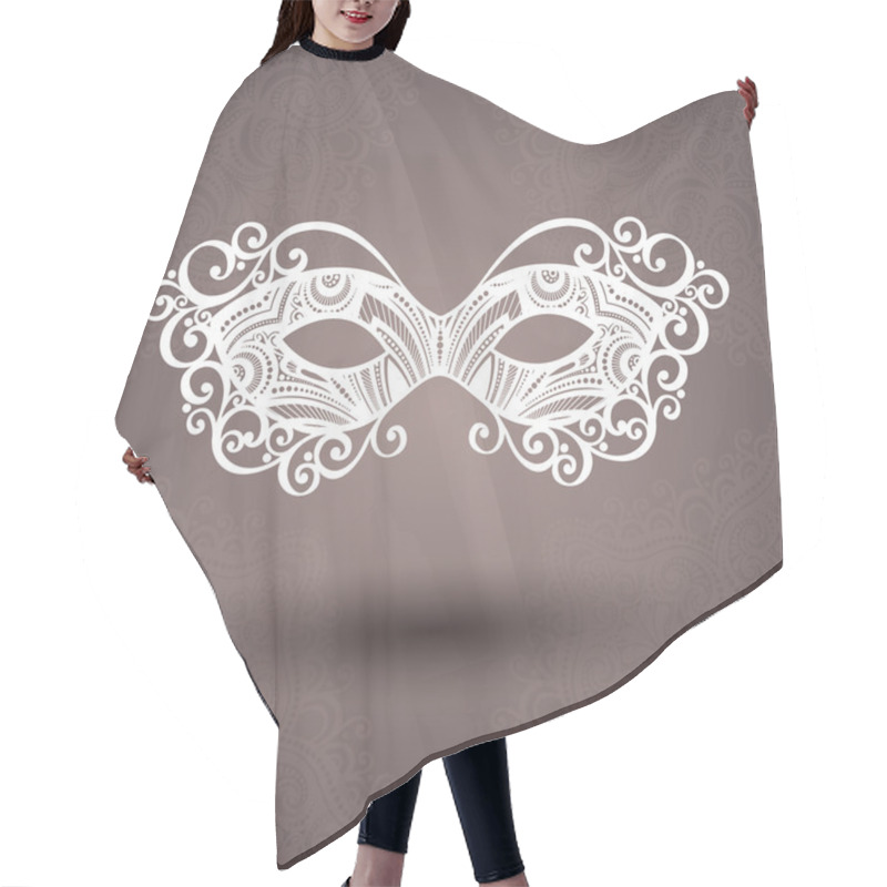 Personality  Beautiful Masquerade Mask (Vector) Hair Cutting Cape