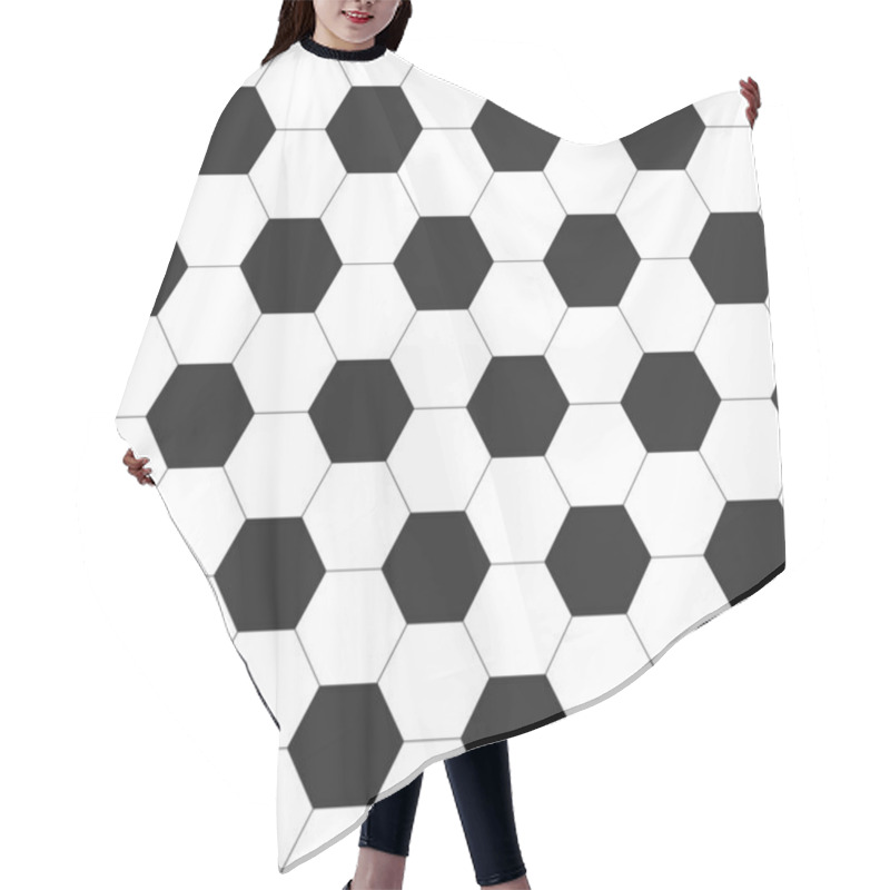 Personality  Black And White Background On A Soccer Theme Hair Cutting Cape