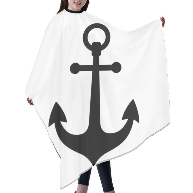 Personality  Anchor Icon Hair Cutting Cape