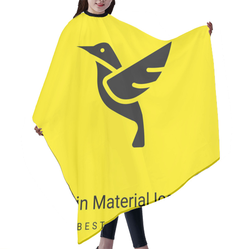 Personality  Bird Minimal Bright Yellow Material Icon Hair Cutting Cape