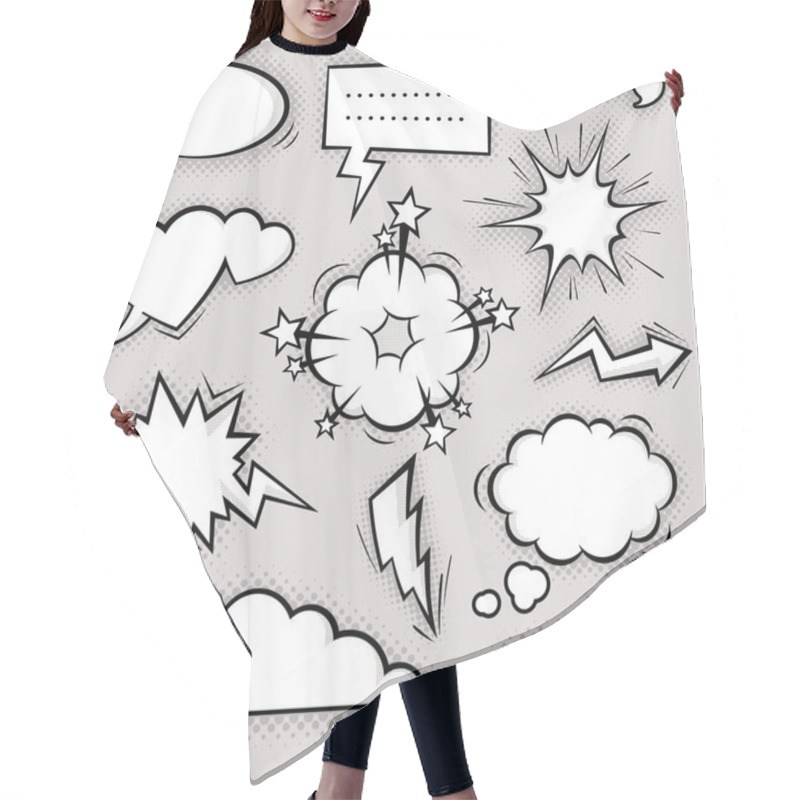 Personality  Funny Comic Baloons Hair Cutting Cape