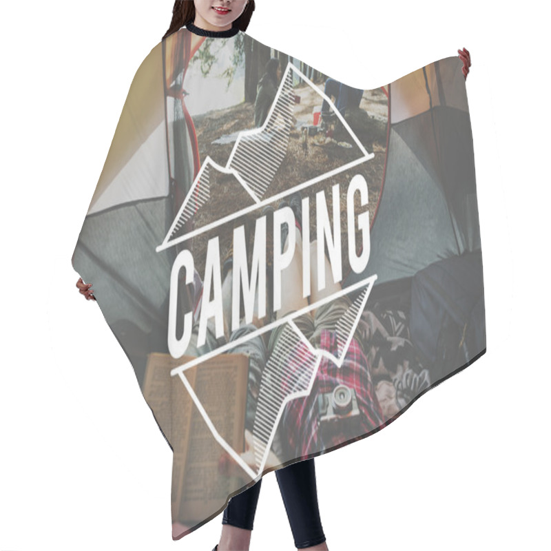 Personality  Summer Vacation And Camping Hair Cutting Cape