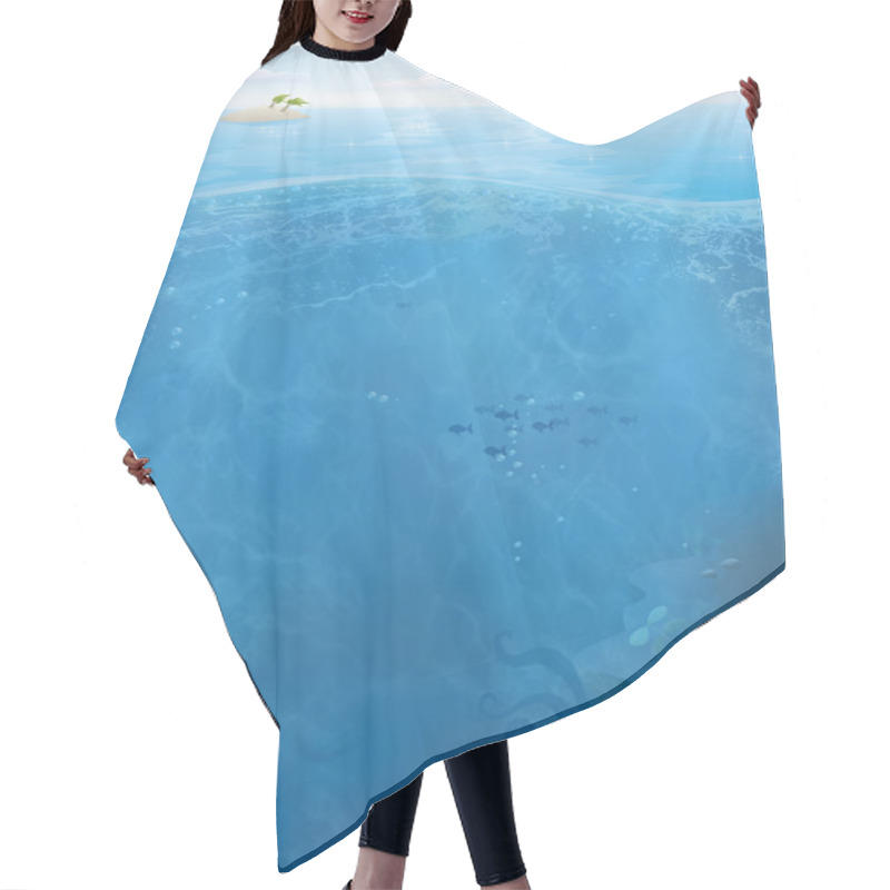 Personality  Ocean Life Background Hair Cutting Cape