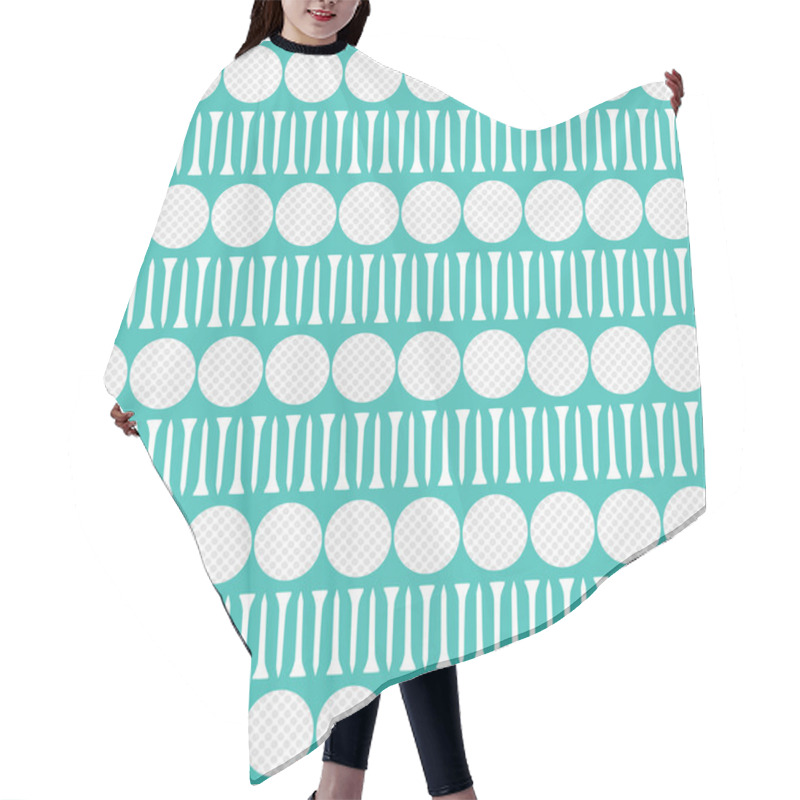 Personality  Golf Balls Stripes Pattern Hair Cutting Cape