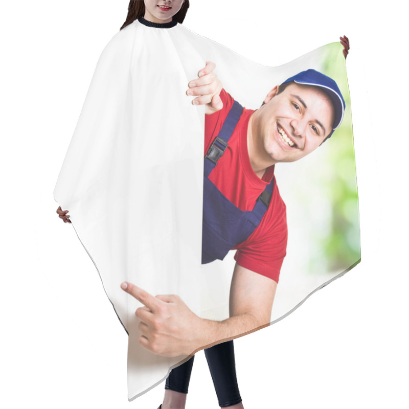 Personality  Blank Sign Hair Cutting Cape