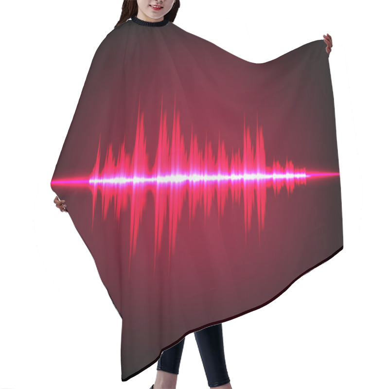 Personality  Abstract Sound Wave Digital Frequency Wavelength Graphic Design Vector Illustration  Hair Cutting Cape