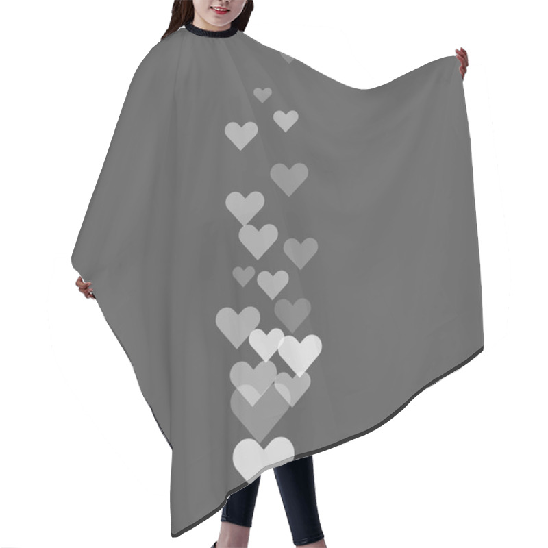 Personality  Like Hearts Flying Upstairs During Live Stream On Social Media. Vector Illustration. Hair Cutting Cape