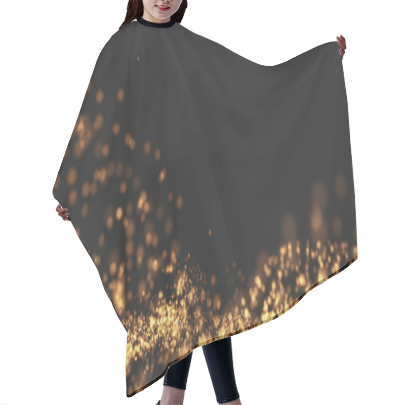 Personality  Gold Background Wave Motion  Hair Cutting Cape