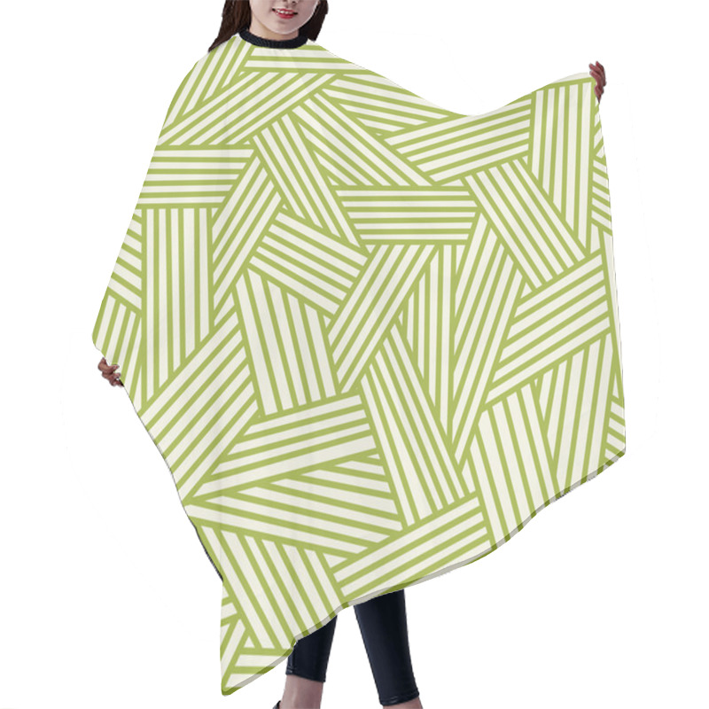 Personality  Seamless Pattern With Stylized Grass Hair Cutting Cape