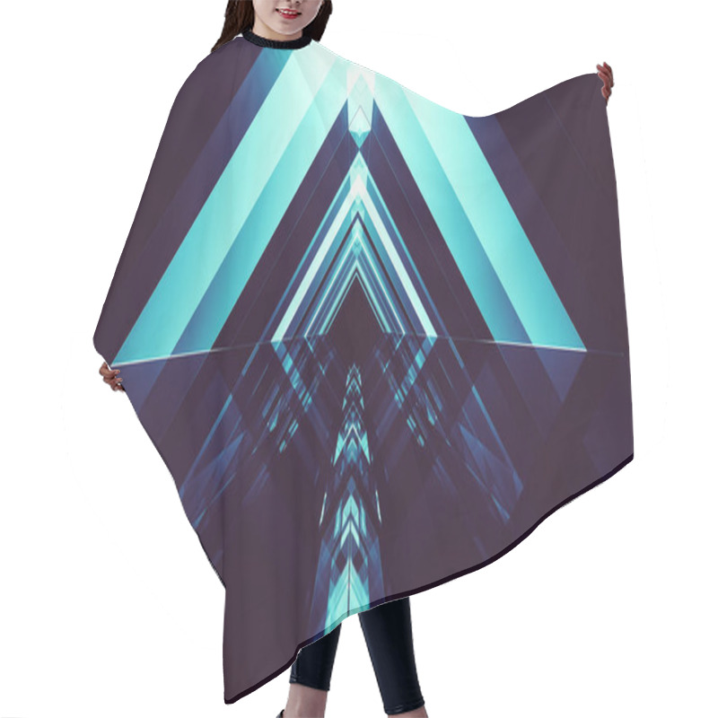 Personality  Abstract Background Futuristic Concept Space Technology Hair Cutting Cape