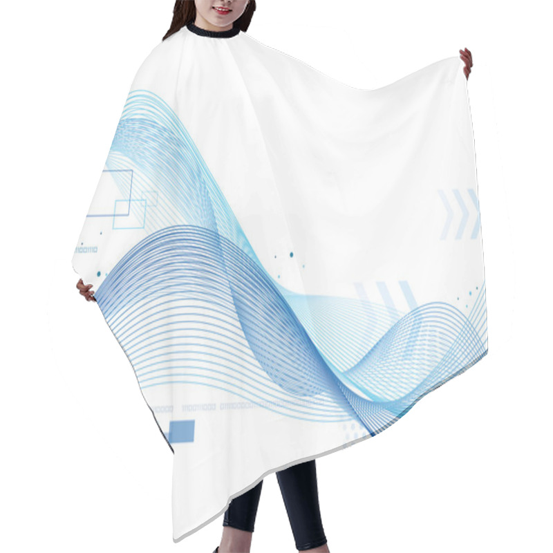 Personality  Blue Soft Lines And Arrows Background Hair Cutting Cape