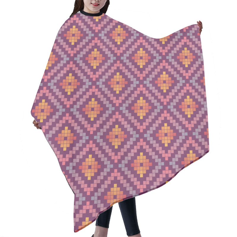 Personality  Geometric Tribal Pixel Pattern Hair Cutting Cape