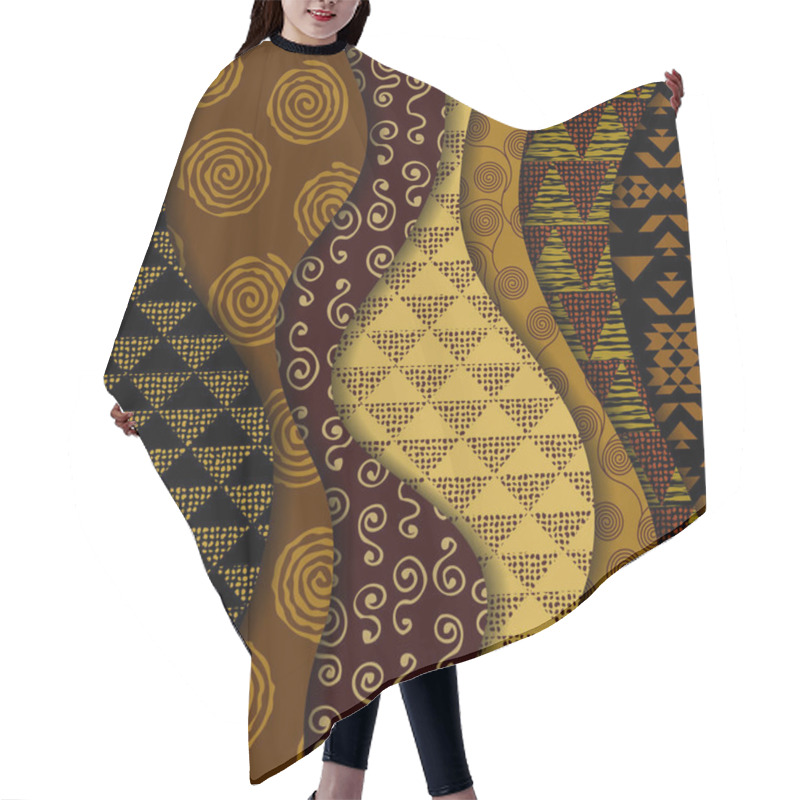 Personality  Vector Ethnic Tribal Pattern. Seamless Art Image. Hair Cutting Cape