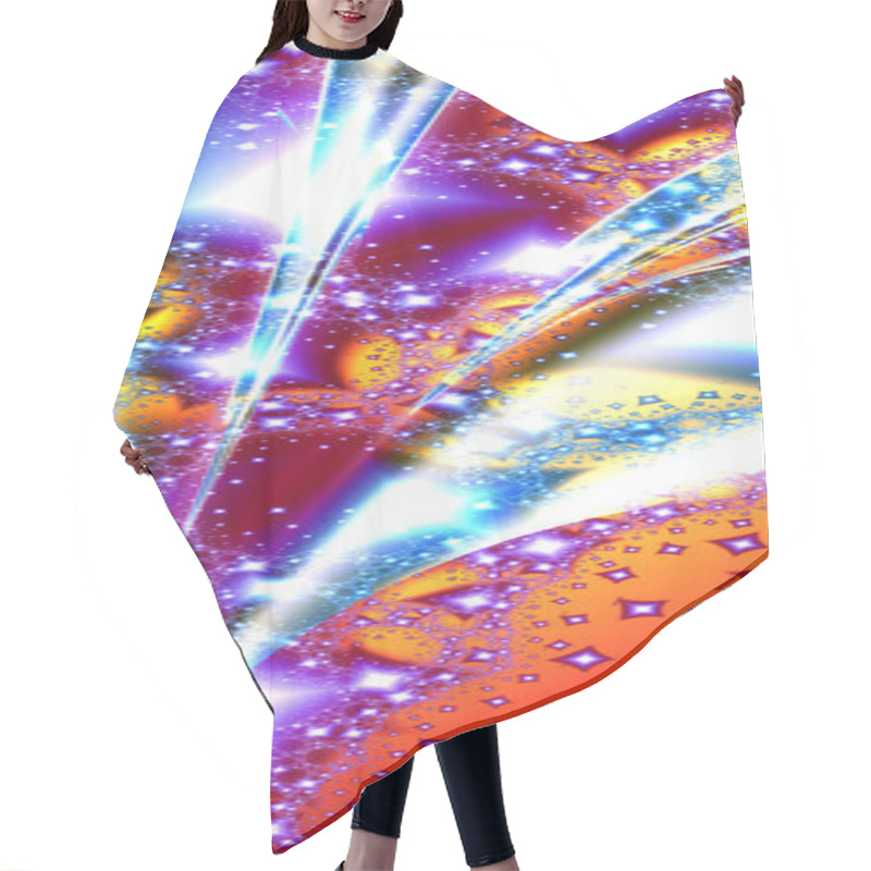 Personality  Glowing Light Hair Cutting Cape