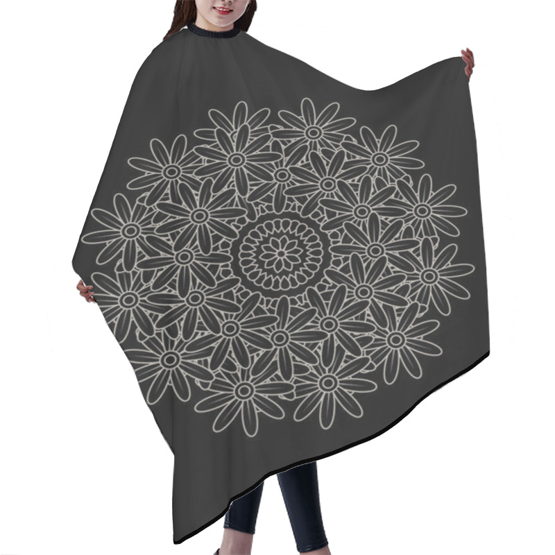 Personality  Floral Mandala Pattern Hair Cutting Cape