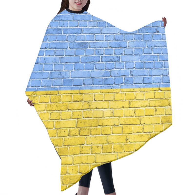 Personality  Grunge Ukraine Flag Hair Cutting Cape