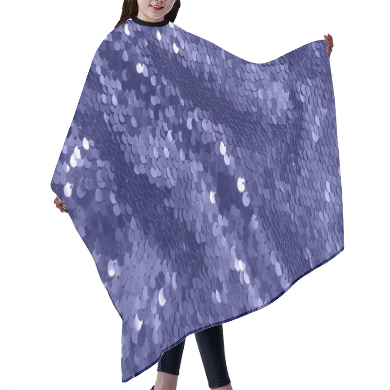 Personality  Festive Violet Mirror Texture And Abstract Background. Hair Cutting Cape