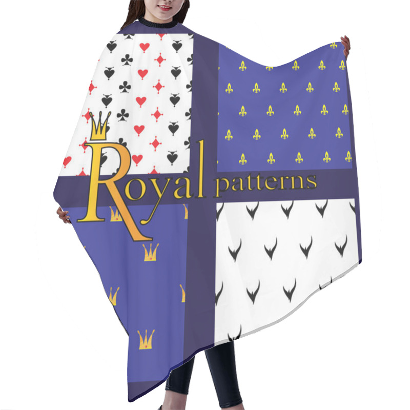 Personality  Set Of 4 Simple Royal Patterns Hair Cutting Cape