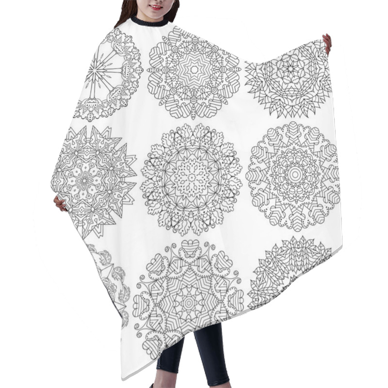 Personality  Set Of Mandalas Hair Cutting Cape