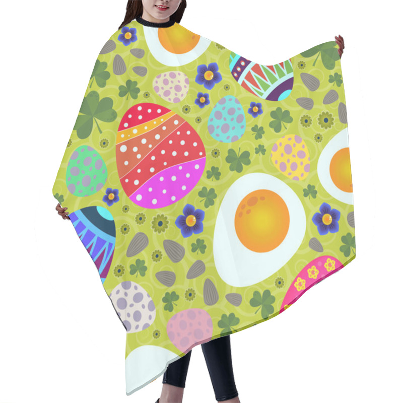 Personality  Vector Easter Seamless Pattern Hair Cutting Cape