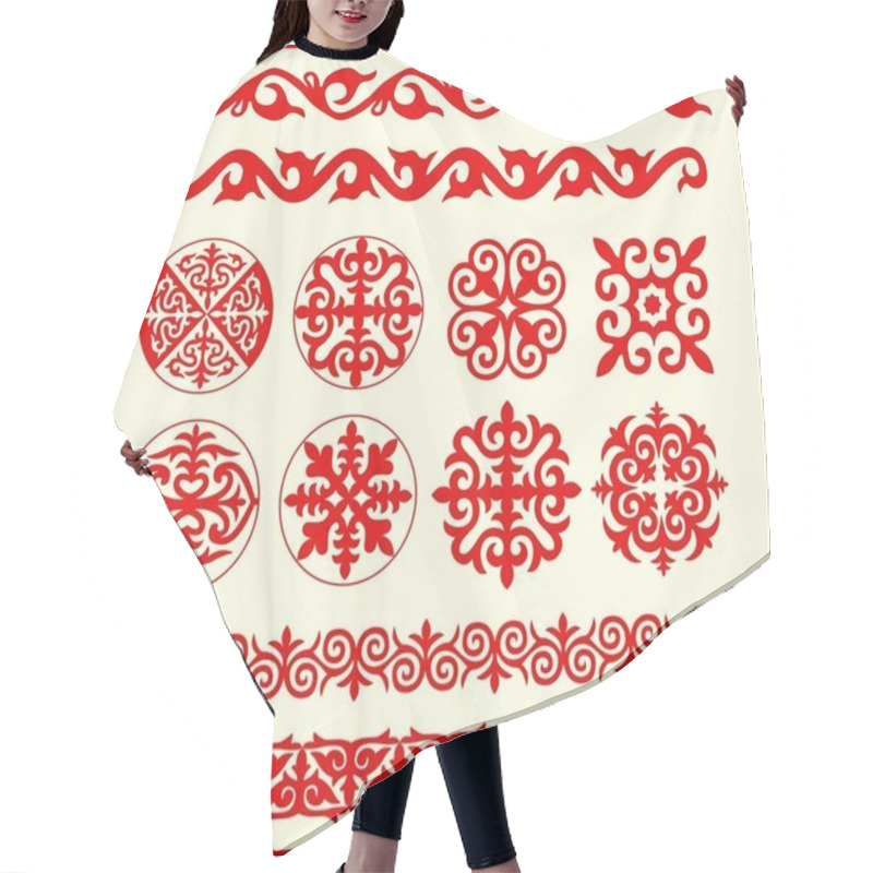 Personality  Kyrgyz National Ornaments Hair Cutting Cape