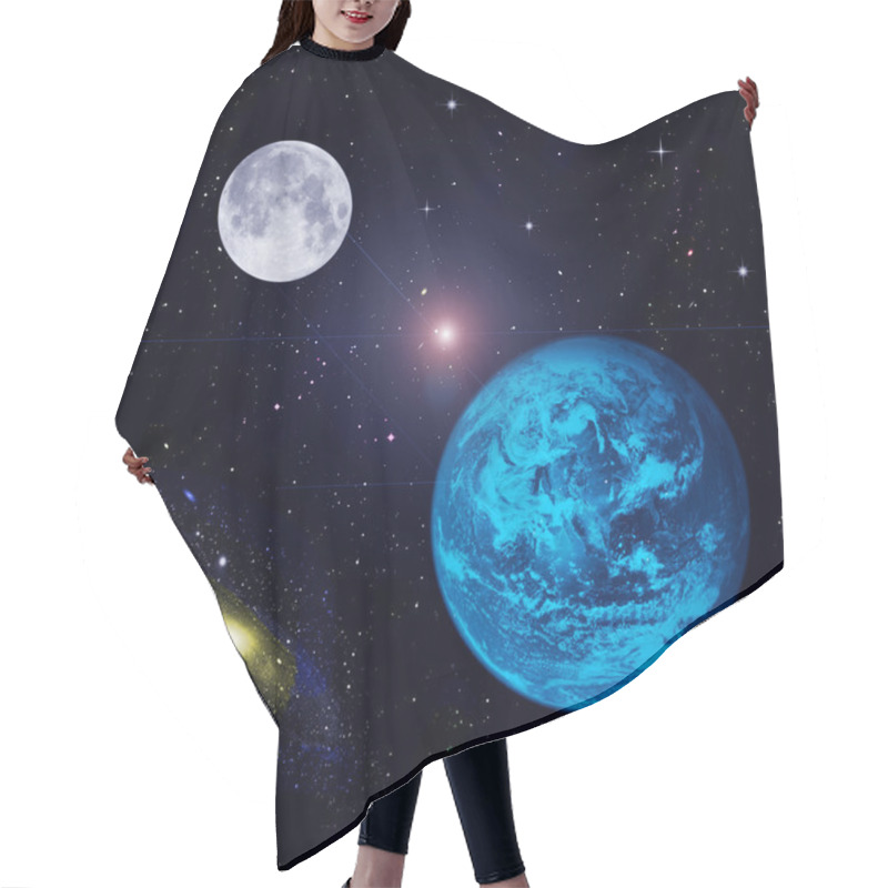 Personality  The Earth, Moon, Stars Hair Cutting Cape