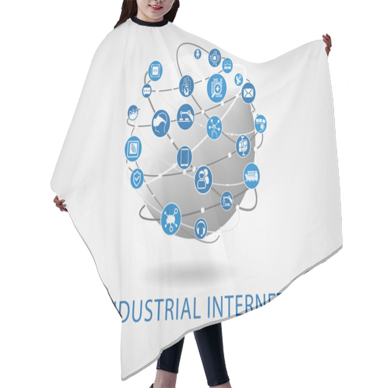 Personality  Industrial Internet Concept Hair Cutting Cape