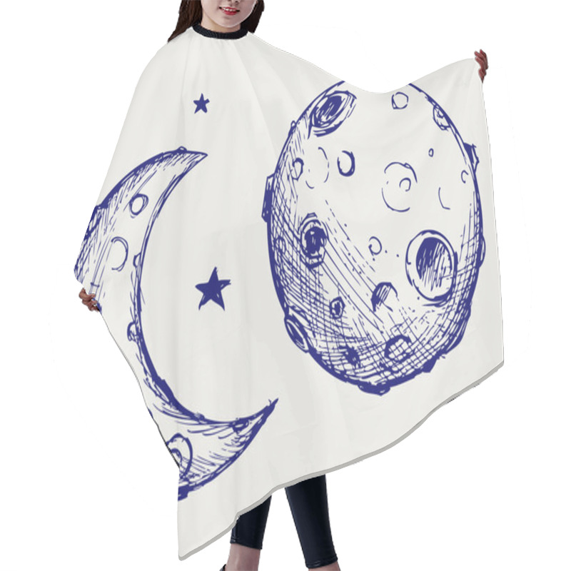 Personality  Moon And Lunar Craters Hair Cutting Cape