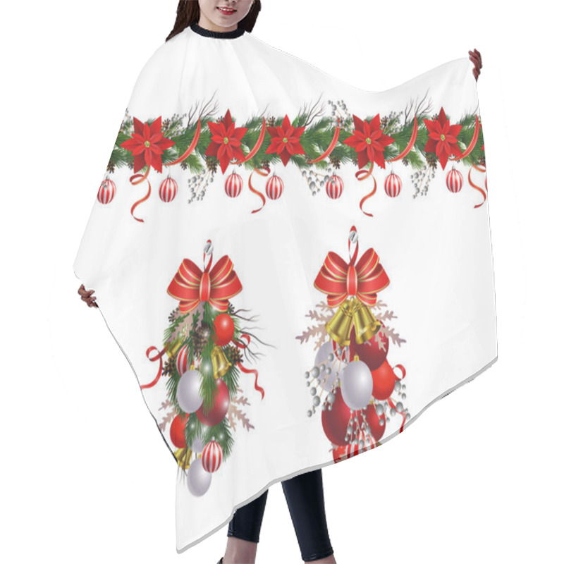 Personality  Christmas Elements For Your Designs Hair Cutting Cape