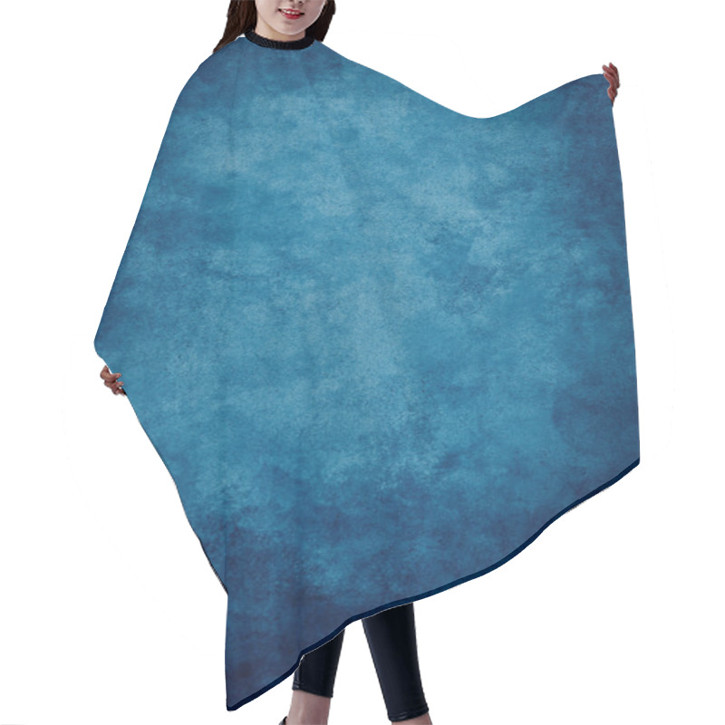 Personality  Blue Grunge Vignette Hair Cutting Cape