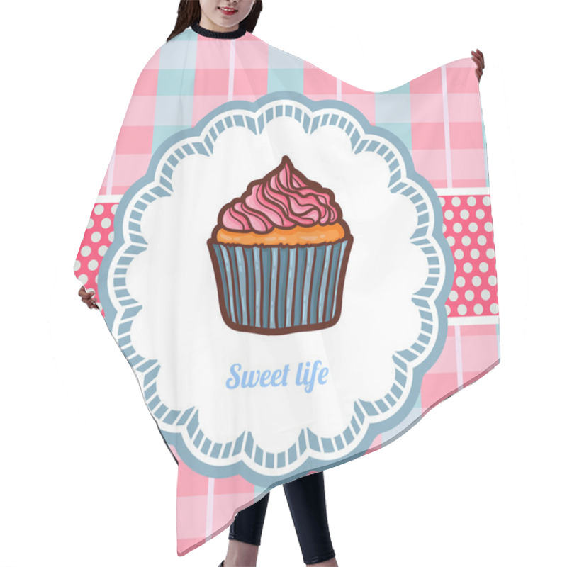 Personality  Cake Cards Template. Hair Cutting Cape