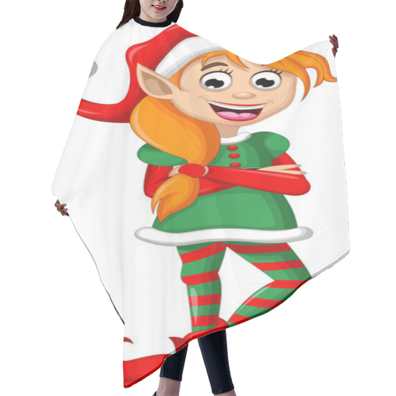 Personality  Cute Christmas Elf Hair Cutting Cape