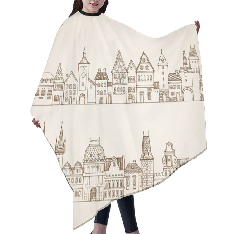 Personality  City Street Doodle Collage Hair Cutting Cape