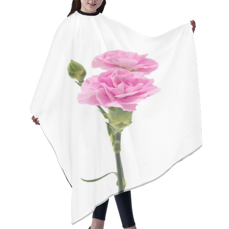 Personality  Small Pink Carnation Isolated  Hair Cutting Cape