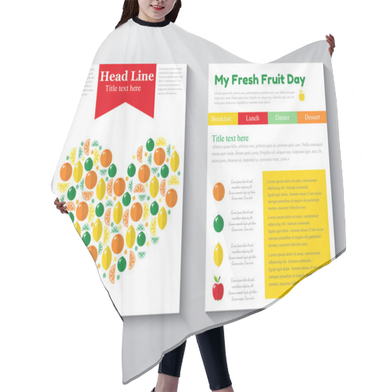 Personality  Flyer Design Of Vegetarian Menu Hair Cutting Cape