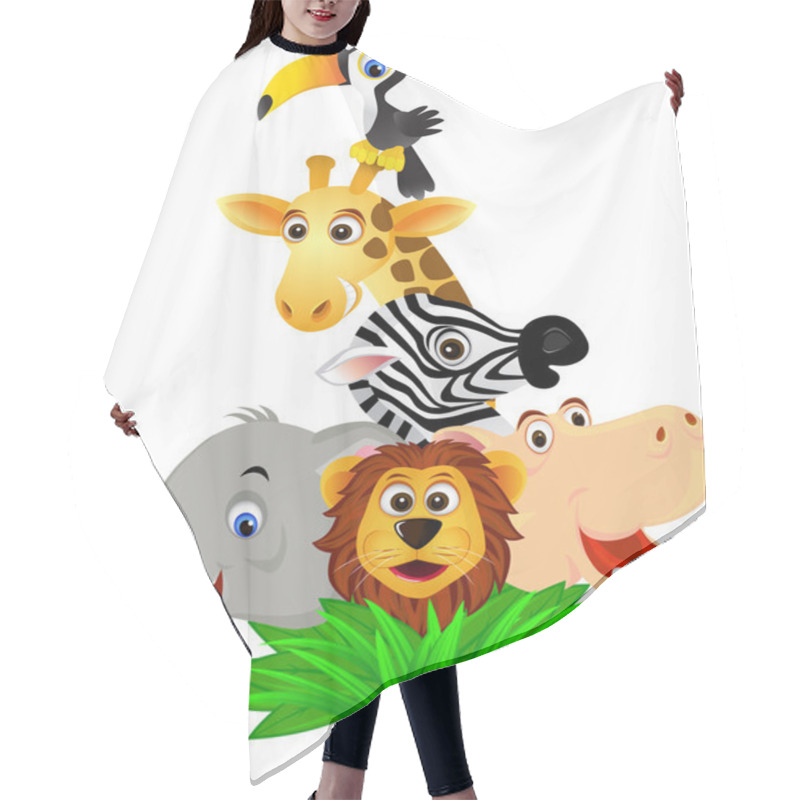 Personality  Funny Animal Cartoon Hair Cutting Cape