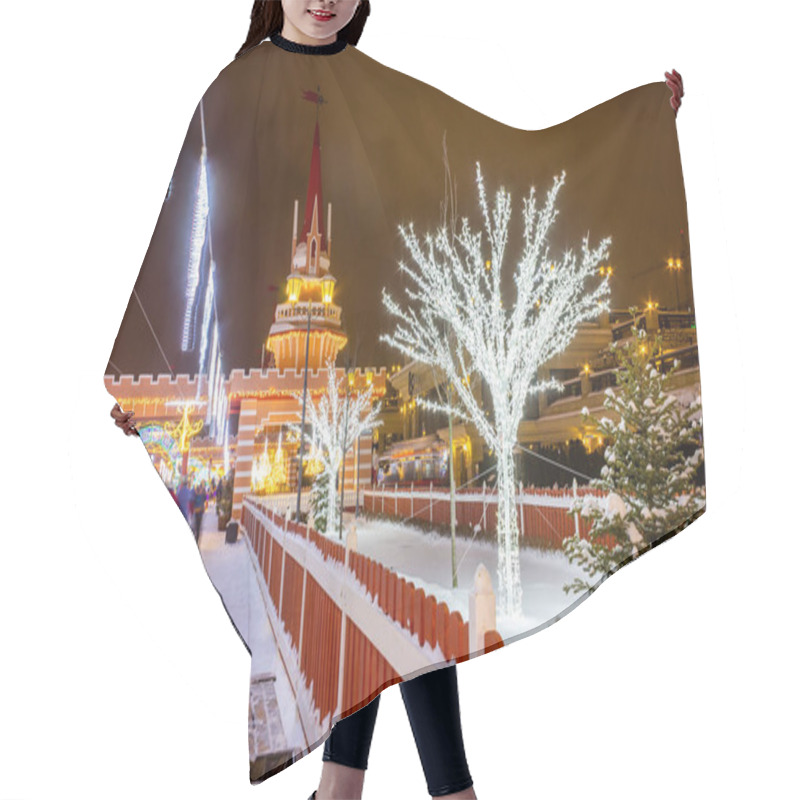 Personality  Kazan, Republic Of Tatarstan, Russia New Year's Walking Street. Hair Cutting Cape