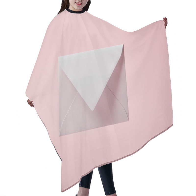 Personality  White And Empty Envelope Isolated On Pink With Copy Space Hair Cutting Cape