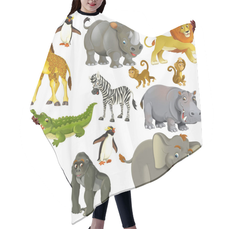 Personality  Funny Wild African Animals Hair Cutting Cape