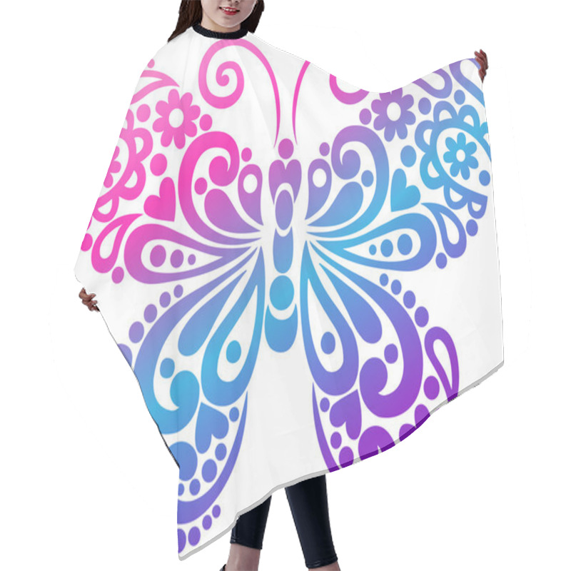 Personality  Swirly Butterfly Vector Design Element Hair Cutting Cape