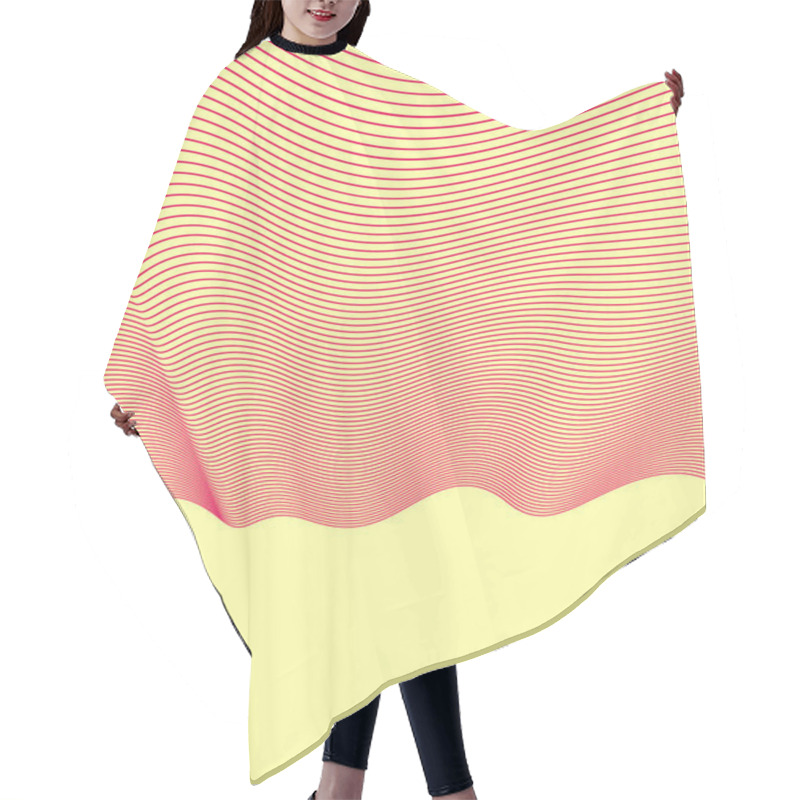 Personality  Abstract Background With Wavy Lines Pattern Hair Cutting Cape