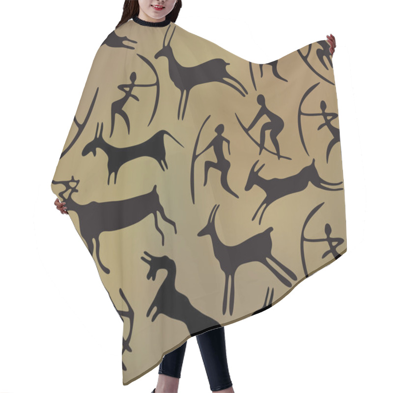 Personality  Background With Petroglyphs Hair Cutting Cape