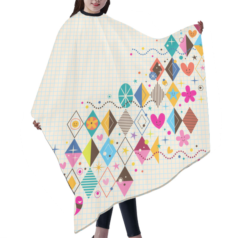 Personality  Fun Diamond Background Hair Cutting Cape