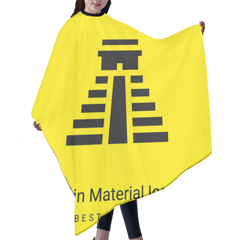 Personality  Aztec Pyramid Minimal Bright Yellow Material Icon Hair Cutting Cape