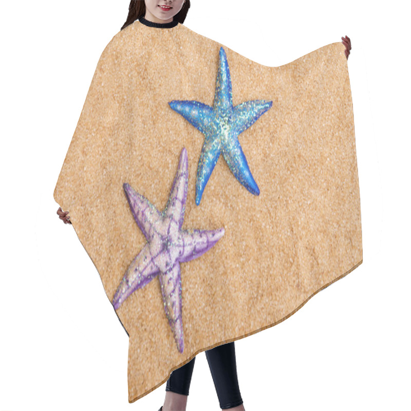 Personality  Sea Stars On The Sand Hair Cutting Cape