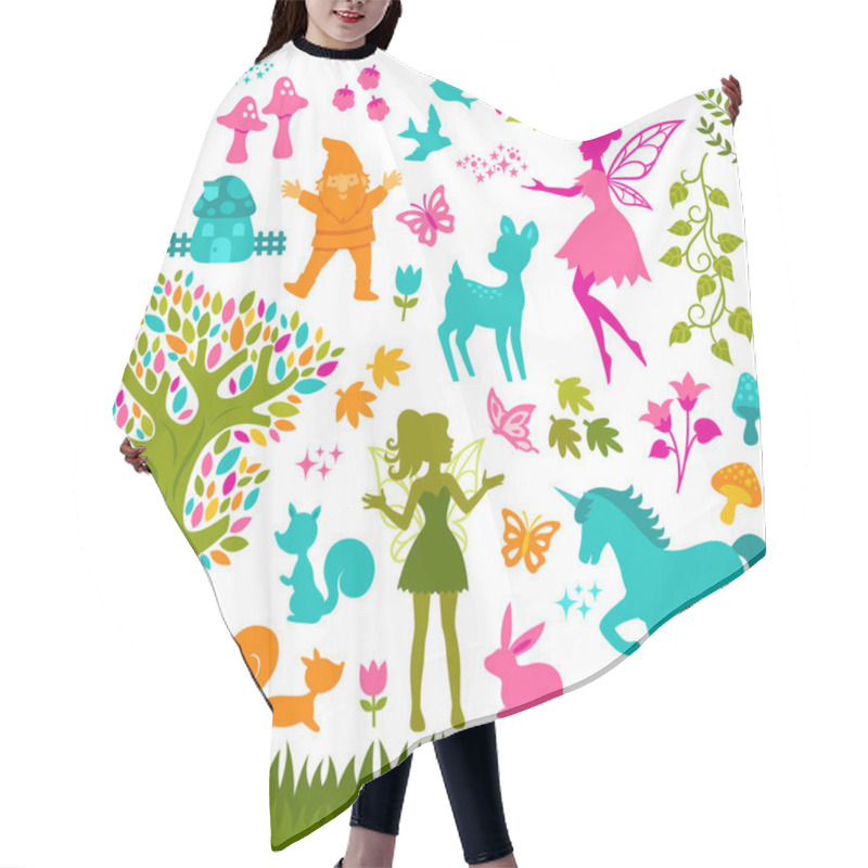 Personality  Magical Forest Silhouetes Hair Cutting Cape