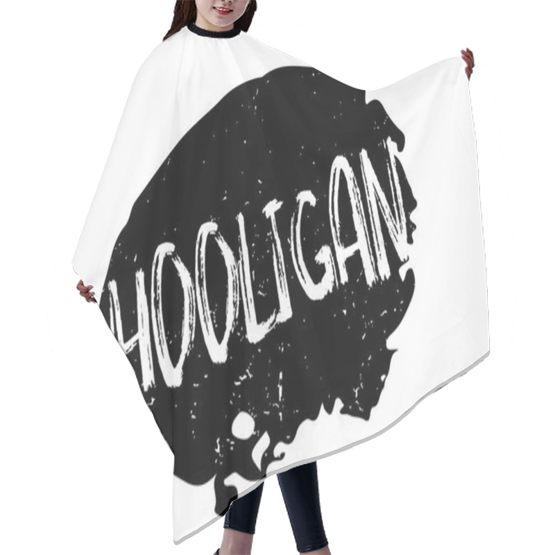 Personality  Hooligan Rubber Stamp Hair Cutting Cape