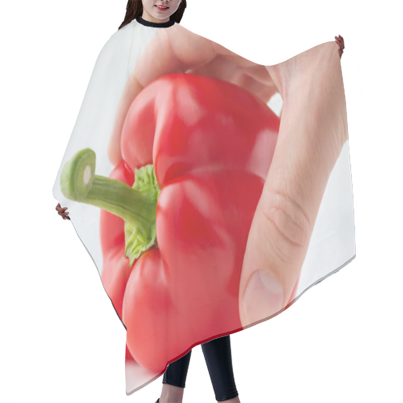 Personality  Human Hand Putting Pepper On The Surface Hair Cutting Cape