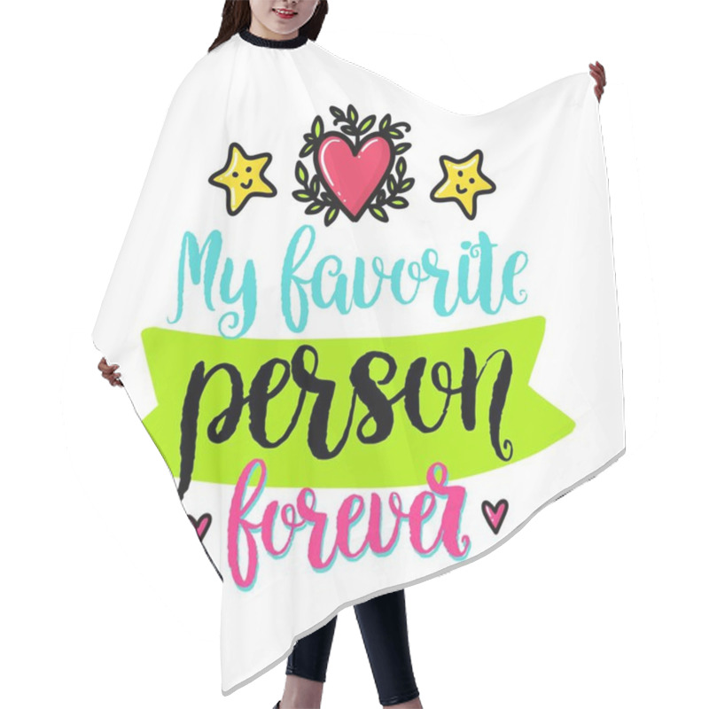 Personality  Vector Hand Drawn Lettering Poster Hair Cutting Cape